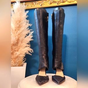 Jessica Simpson Leather Cut-out Boots, Black Size 8.5